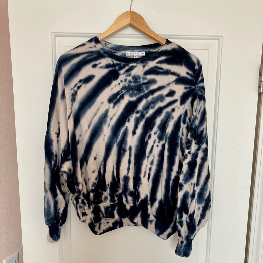 Young Fabulous & Broke Tie Dye Lounge Wear Set Sweater and Jogger